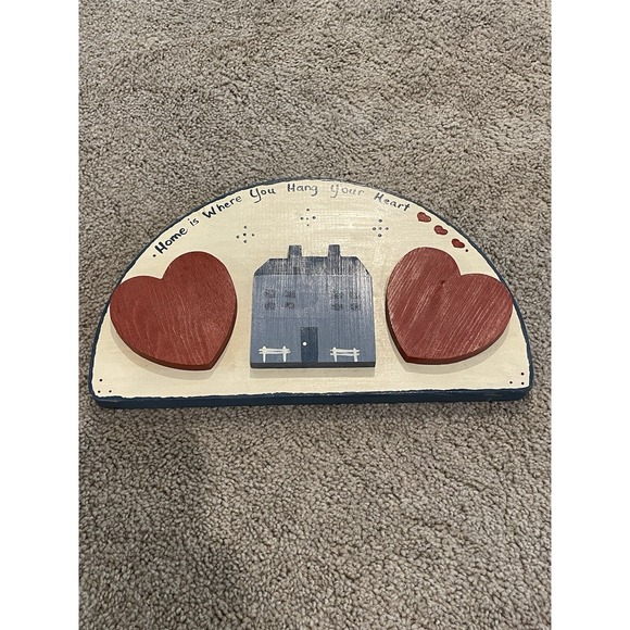 Solid Wood Hand Painted Sign 3D Love Decor Handmade Welcome Sign Cute - Picture 1 of 5